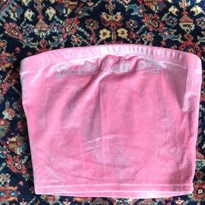 Y2K Sugar Thrillz velvet tube top